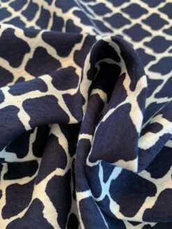 Swiss Houndstooth-Like Printed Cotton Pique - Midnight Navy / White -Fabrics And Fabrics Store 8527 3