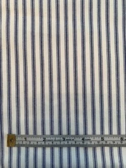 Vertical Striped Cotton Twill - Blue / White -Fabrics And Fabrics Store 8532 4