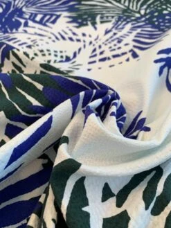 Large Tropical Leaf Printed Stretch Cotton Pique - Spruce Green / Royal Blue / White 12 Large Tropical Leaf Printed Stretch Cotton Pique - Spruce Green / Royal Blue / White -Fabrics And Fabrics Store 8545 4 1a31ded3 5abf 4e27 bd90 81d2e42d8340