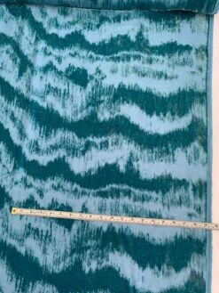 Italian Abstract Wavy Cut Velvet - Teal -Fabrics And Fabrics Store 8652 6