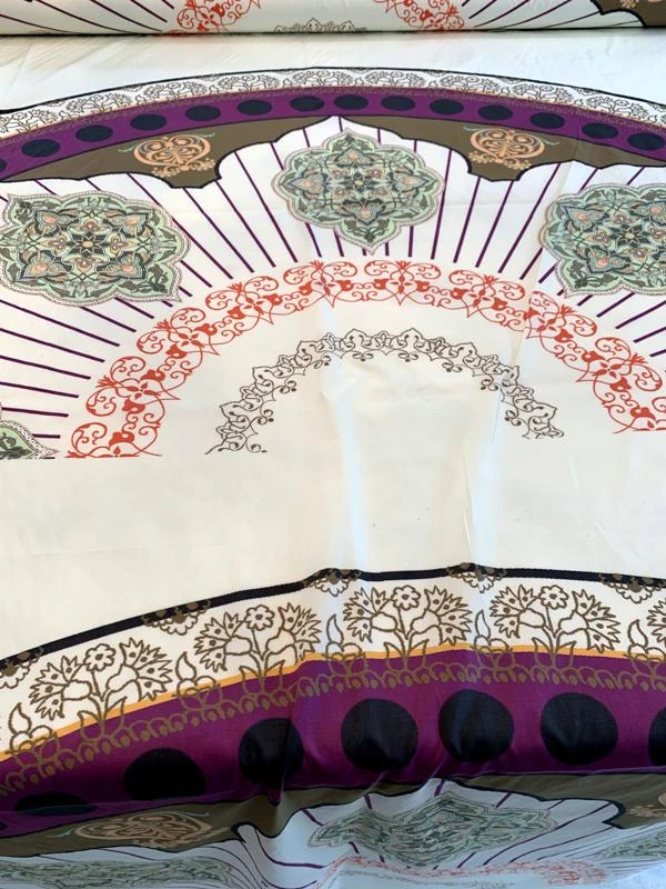 Ornate Semi-Circle Printed Cotton Poplin Panel - Multicolor 5 Ornate Semi-Circle Printed Cotton Poplin Panel - Multicolor - Image 3