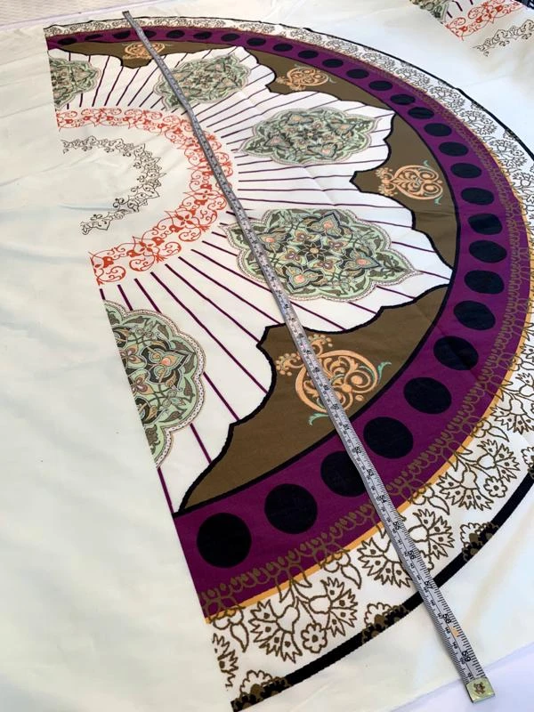 Ornate Semi-Circle Printed Cotton Poplin Panel - Multicolor 7 Ornate Semi-Circle Printed Cotton Poplin Panel - Multicolor - Image 5