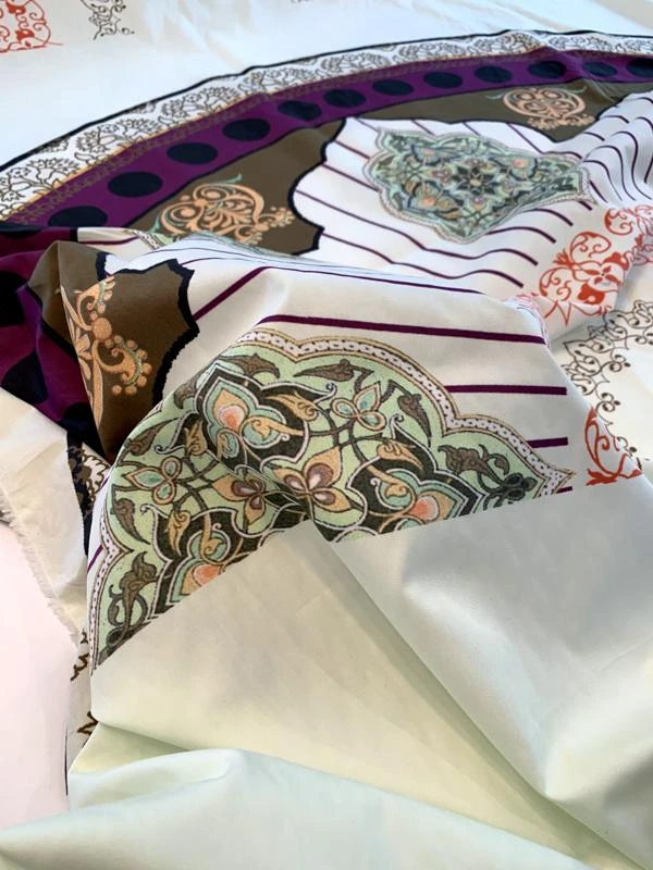 Ornate Semi-Circle Printed Cotton Poplin Panel - Multicolor 9 Ornate Semi-Circle Printed Cotton Poplin Panel - Multicolor - Image 7