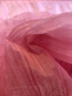 Italian Crinkled Polyester Organza - Shimmery Pink 10 Italian Crinkled Polyester Organza - Shimmery Pink -Fabrics And Fabrics Store 8924 3