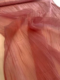 Italian Crinkled Polyester Organza - Shimmery Pink 11 Italian Crinkled Polyester Organza - Shimmery Pink -Fabrics And Fabrics Store 8924 4