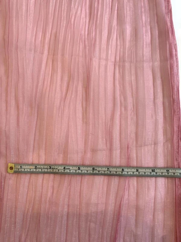 Italian Crinkled Polyester Organza - Shimmery Pink 8 Italian Crinkled Polyester Organza - Shimmery Pink - Image 6