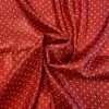 Italian Polka Dot Printed Silk And Poly Lamé - Red / White