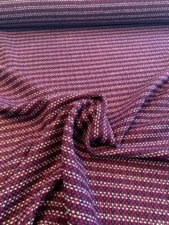 Italian Woven Striped Virgin Wool Blend Tweed - Grape Purple / Periwinkle / Black 11 Italian Woven Striped Virgin Wool Blend Tweed - Grape Purple / Periwinkle / Black -Fabrics And Fabrics Store 9039 0842