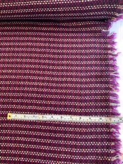 Italian Woven Striped Virgin Wool Blend Tweed - Grape Purple / Periwinkle / Black 14 Italian Woven Striped Virgin Wool Blend Tweed - Grape Purple / Periwinkle / Black -Fabrics And Fabrics Store 9039 0845