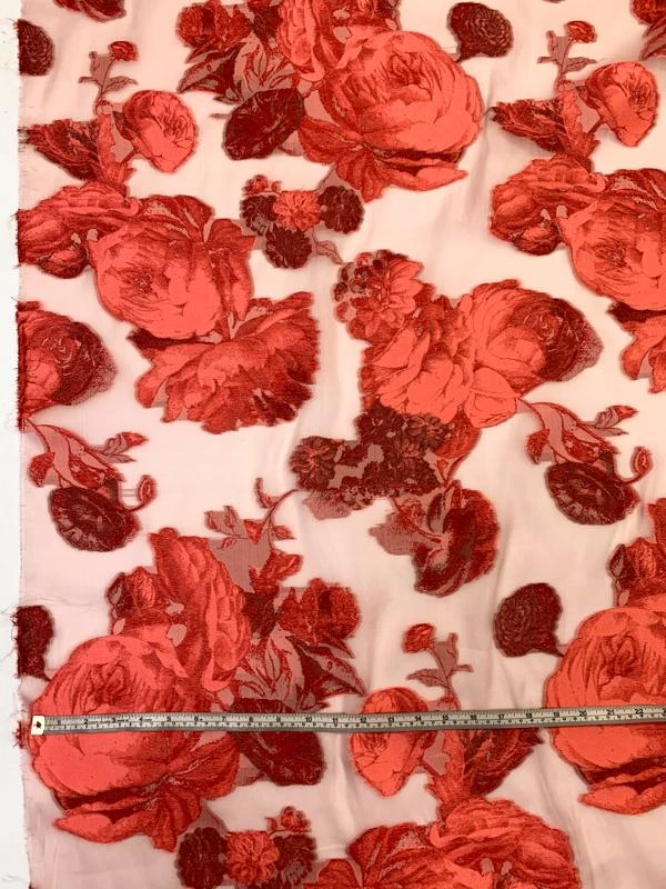 Italian Lela Rose Oversize Floral Fil Coupé Organza - Peony / Pink / Red / White 9 Italian Lela Rose Oversize Floral Fil Coupé Organza - Peony / Pink / Red / White - Image 7
