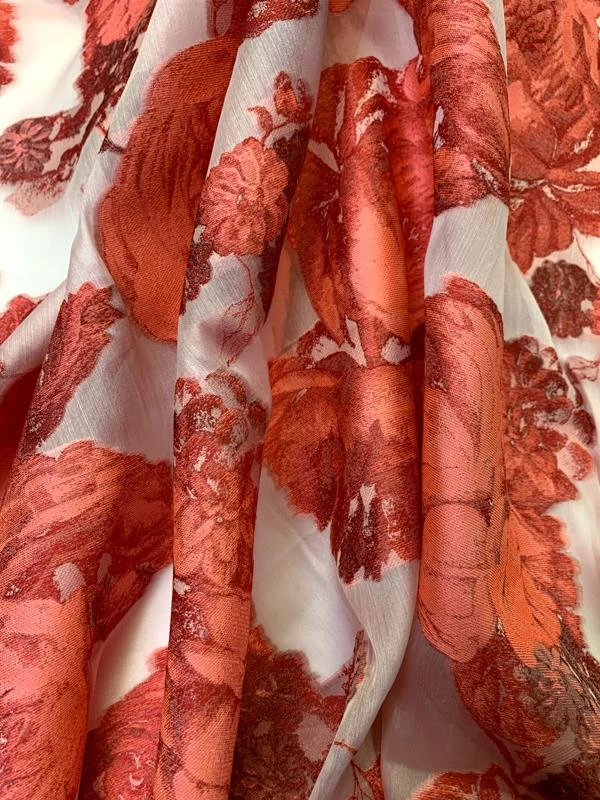 Italian Lela Rose Oversize Floral Fil Coupé Organza - Peony / Pink / Red / White 12 Italian Lela Rose Oversize Floral Fil Coupé Organza - Peony / Pink / Red / White - Image 10