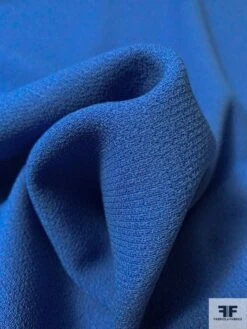 Italian Double Faced Wool Crepe With Stretch - Blue 8 Italian Double Faced Wool Crepe With Stretch - Blue -Fabrics And Fabrics Store 9180 3