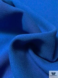Italian Double Faced Wool Crepe With Stretch - Royal Blue -Fabrics And Fabrics Store 9182 3