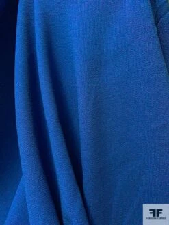 Italian Double Faced Wool Crepe With Stretch - Royal Blue -Fabrics And Fabrics Store 9182 4