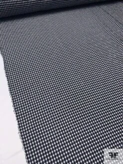 Gingham Seersucker Yarn-Dyed Cotton Blend Shirting - Black / White 11 Gingham Seersucker Yarn-Dyed Cotton Blend Shirting - Black / White -Fabrics And Fabrics Store 9227 5