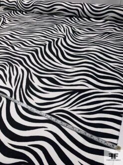 Zebra Printed Stretch Cotton Sateen - Black / White 13 Zebra Printed Stretch Cotton Sateen - Black / White -Fabrics And Fabrics Store 9231 6