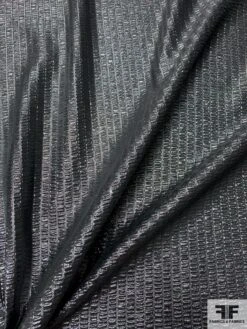 Made In France Textured Lamé - Gunmetal Grey -Fabrics And Fabrics Store 9378 2