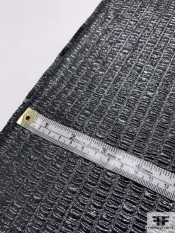 Made In France Textured Lamé - Gunmetal Grey -Fabrics And Fabrics Store 9378 7