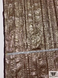 Slightly Pleated Textured Lurex Blend Lamé - Multicolor Gold -Fabrics And Fabrics Store 9383 6