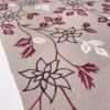 Floral Embroidered Cotton Canvas - Grey / Burgundy / Dusty Navy / Ivory 2 Floral Embroidered Cotton Canvas - Grey / Burgundy / Dusty Navy / Ivory -Fabrics And Fabrics Store 9388 1