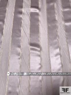 Satin Striped Silk Chiffon With Fine Gold Lurex Stripes - Dusty Purple / Gold 12 Satin Striped Silk Chiffon With Fine Gold Lurex Stripes - Dusty Purple / Gold -Fabrics And Fabrics Store 9405 5