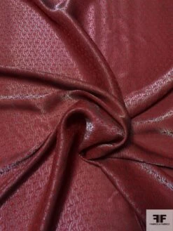 Made In Italy J Mendel Linking Loops Lamé - Berry Red / Gunmetal -Fabrics And Fabrics Store 9430 2