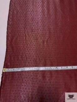 Made In Italy J Mendel Linking Loops Lamé - Berry Red / Gunmetal -Fabrics And Fabrics Store 9430 4