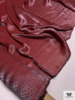 Made In Italy J Mendel Linking Loops Lamé - Berry Red / Gunmetal -Fabrics And Fabrics Store 9430 7