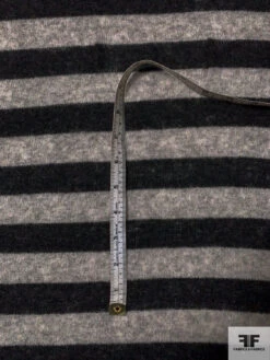 Italian Horizontal Striped Lightweight Wool Sweater Knit - Heather Black / Heather Grey 14 Italian Horizontal Striped Lightweight Wool Sweater Knit - Heather Black / Heather Grey -Fabrics And Fabrics Store 9448 6