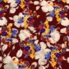 Vibrant Floral Printed Wool Challis - Maroon / Ivory / Tangerine Yellow / Blues 1 Vibrant Floral Printed Wool Challis - Maroon / Ivory / Tangerine Yellow / Blues -Fabrics And Fabrics Store 9460 1