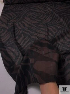Bold Animal-Like Printed Fine Wool Challis - Brown / Black 13 Bold Animal-Like Printed Fine Wool Challis - Brown / Black -Fabrics And Fabrics Store 9462 5