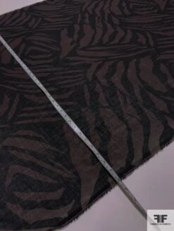 Bold Animal-Like Printed Fine Wool Challis - Brown / Black 15 Bold Animal-Like Printed Fine Wool Challis - Brown / Black -Fabrics And Fabrics Store 9462 7
