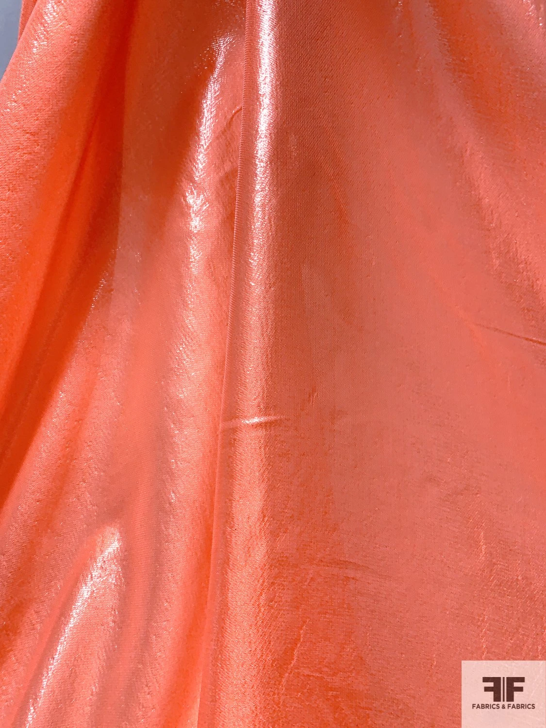 J Mendel Italian Silk And Poly Lamé - Glossy Coral 4 J Mendel Italian Silk And Poly Lamé - Glossy Coral - Image 2