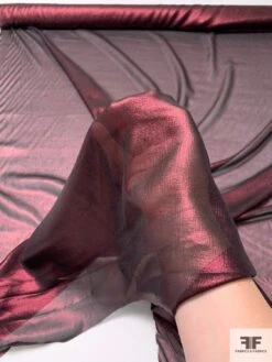 Italian Crinkled Silk Chiffon With Metallic Foil Print - Lustrous Merlot / Black 11 Italian Crinkled Silk Chiffon With Metallic Foil Print - Lustrous Merlot / Black -Fabrics And Fabrics Store 9611 5