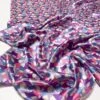 Shuriken Inspired Printed Silk Charmeuse - Purple / Periwinkle / Lavender / Pink -Fabrics And Fabrics Store 9661 7