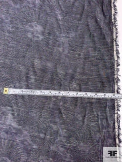 Italian Jacquard Sun Medallion 2-Ply Viscose Blend Chiffon With Lurex - Eggplant Purple 11 Italian Jacquard Sun Medallion 2-Ply Viscose Blend Chiffon With Lurex - Eggplant Purple -Fabrics And Fabrics Store 9757 4