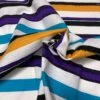 Horizontal Striped Textured Stretch Cotton Pique - Purple / White / Turquoise / Turmeric 2 Horizontal Striped Textured Stretch Cotton Pique - Purple / White / Turquoise / Turmeric -Fabrics And Fabrics Store 9772 1