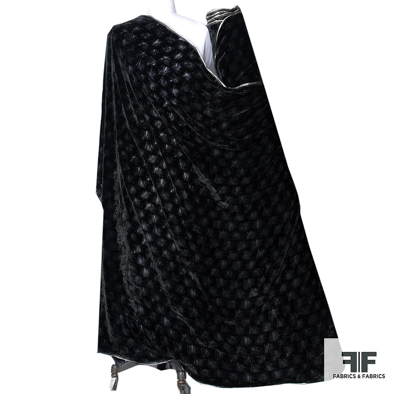 Abstract Burnout Velvet - Black 4 Abstract Burnout Velvet - Black - Image 2