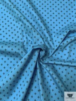 Japanese Fine Geometric Printed Cotton Broadcloth - Canyon Blue
