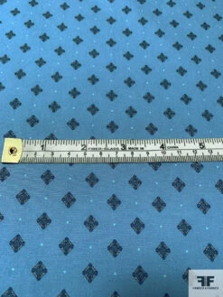 Japanese Fine Geometric Printed Cotton Broadcloth - Canyon Blue 12 Japanese Fine Geometric Printed Cotton Broadcloth - Canyon Blue -Fabrics And Fabrics Store 9873 5