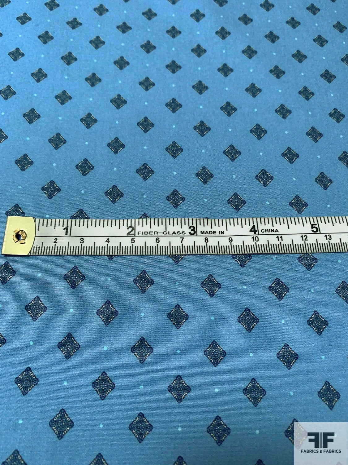 Japanese Fine Geometric Printed Cotton Broadcloth - Canyon Blue 7 Japanese Fine Geometric Printed Cotton Broadcloth - Canyon Blue - Image 5