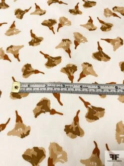 Airy Painterly Floral Printed Cotton Lawn - Caramel Brown / Tan / Off-White 13 Airy Painterly Floral Printed Cotton Lawn - Caramel Brown / Tan / Off-White -Fabrics And Fabrics Store 9882 5