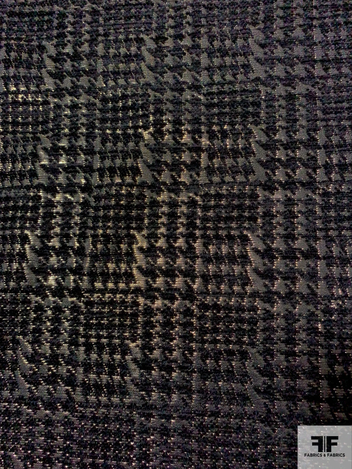 Glen Plaid Metallic Brocade - Black / Gold 7 Glen Plaid Metallic Brocade - Black / Gold - Image 5