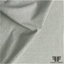 Windowpane Cotton Shirting - Black/White