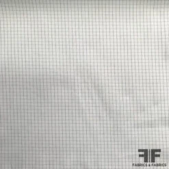 Windowpane Cotton Shirting - Light Blue / Navy