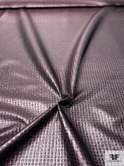 Geometric Lamé Brocade Panel - Metallic Dusty Mauve