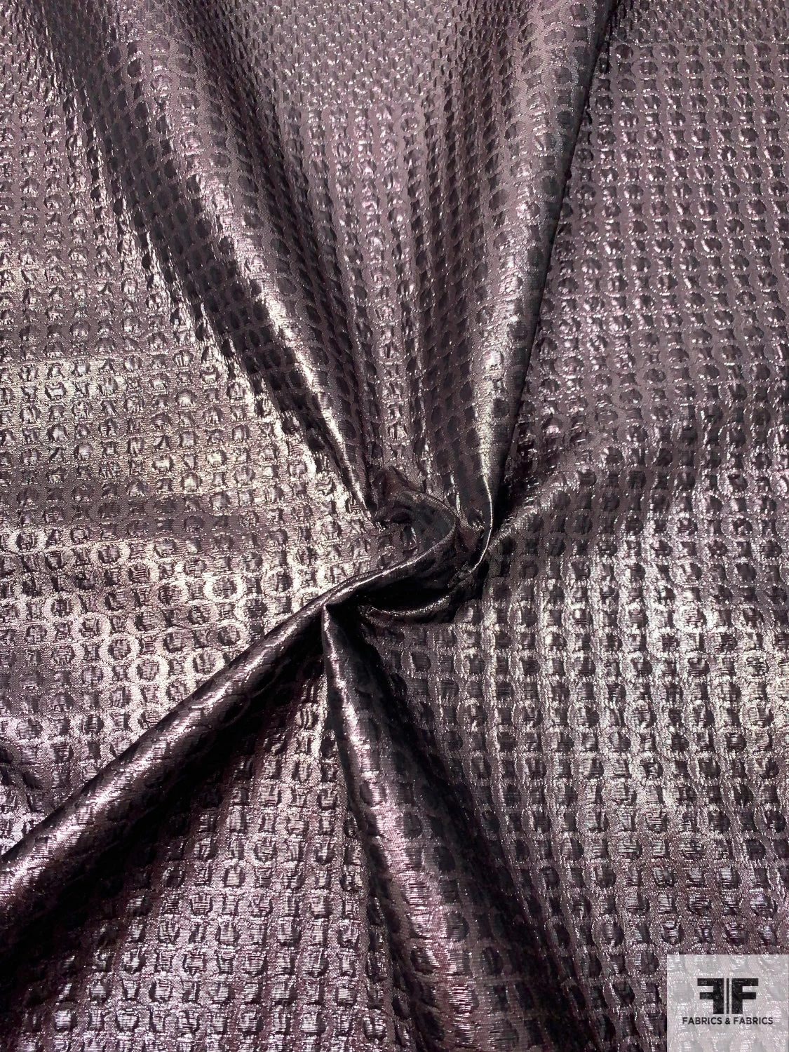 Geometric Lamé Brocade Panel - Metallic Dusty Mauve 6 Geometric Lamé Brocade Panel - Metallic Dusty Mauve - Image 4
