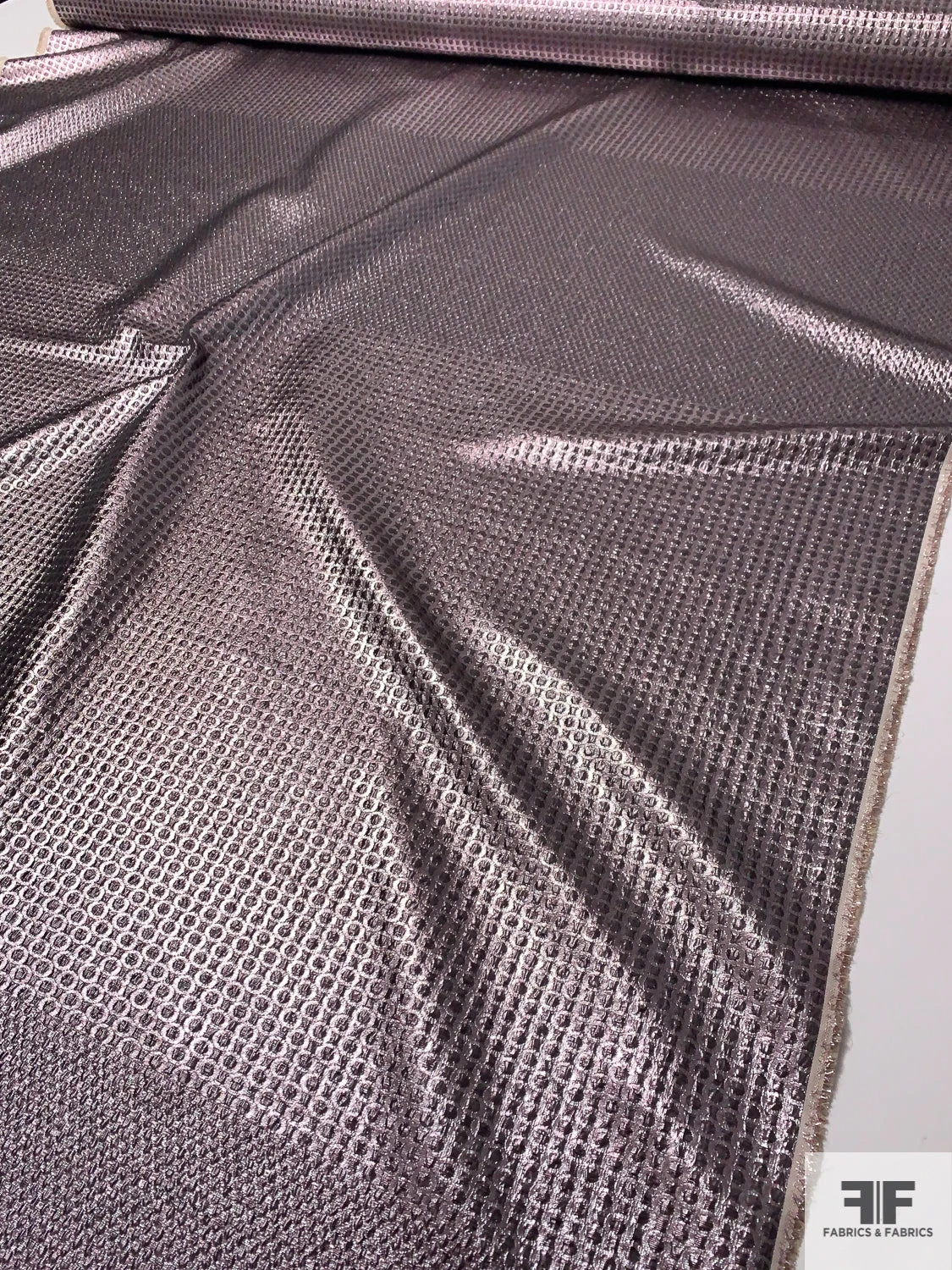 Geometric Lamé Brocade Panel - Metallic Dusty Mauve 7 Geometric Lamé Brocade Panel - Metallic Dusty Mauve - Image 5