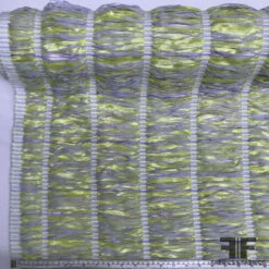 French Loose Strands Woven Novelty With Metallic - Yellow / Lilac-Grey / Lilac