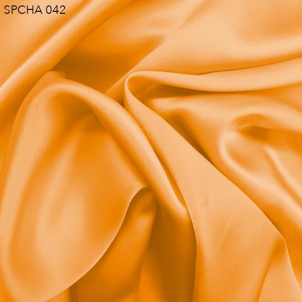 Silk Charmeuse - Tangerine 3 Silk Charmeuse - Tangerine